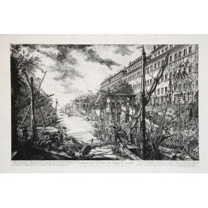 Piranesi, Giovanni Battista. Vedute di Roma - Veduta del Porto di Ripa Grande. Roma, 1748 - 1778.