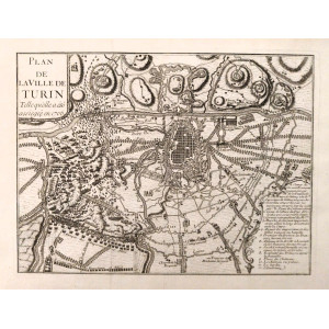 Plan de la ville de Turin. Parigi, 1730 circa.