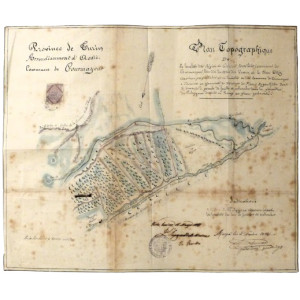 Plan topographique de la localité dit région checruit, territoire communal de Courmayeur. Torino, 1885.