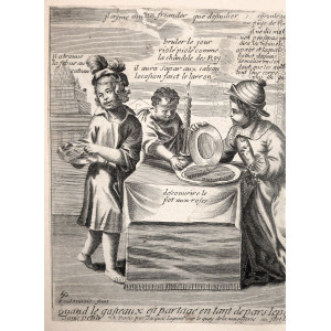 Quand le gasteaux est partazgé en tant de pars les portions / sons petits. Parigi, Jacques Lagniet, 1657.