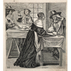 Qui bien gagne et bien dépense il n’a que faire de bourse à mettre son argent. Parigi, Jacques Lagniet, 1660 circa.