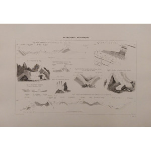 Recherches géologiques-Planche X. Parigi, Victor Masson et Fils, 1867.