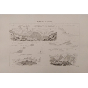 Recherches géologiques-Planche XIII. Parigi, Victor Masson et Fils, 1867.