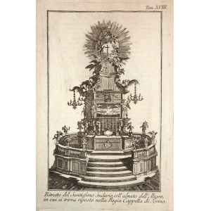 Ritratto del Santissimo Sudario, coll'alzato dell'altare, in cui si trova riposto nella Regia Cappella di Torino. Venezia, Thomas Salmon, 1751.