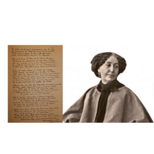 Sand, George. Lettera autografa firmata e datata. Parigi, autunno 1832.