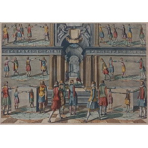 Scherma - Tabula XVIII. Leida, Elzeviro, 1628.