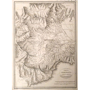  Tabula Pedemontii, antiqui et medii aevi. Torino, P. Amati e P. Tela, 1790 ca.