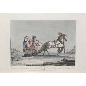 The Russian - The russian sledge or public carriage. Londra, J. Clark e M. Dubourg, 1815.