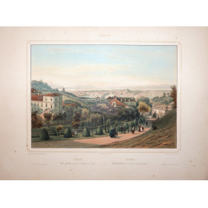Torino. Veduta generale presa della Vigna della Regina. Parigi, Lemercier, 1845 circa.