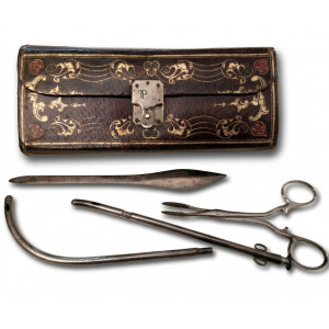 Trousse chirurgica da campo. Parigi, 1850-1870 circa.