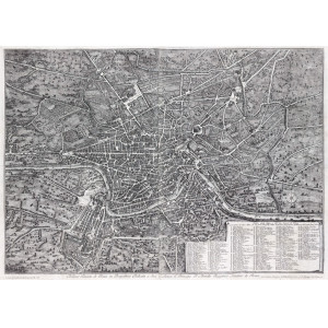 Vasi, Giuseppe. Nuova pianta di Roma in prospettiva dedicata a sua Eccellenza il Principe d'Abondio Rezzonico Senatore di Roma. Roma, 1781.