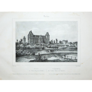 Veduta del Castello Reale del Valentino. Torino, Jean Junck, 1852.