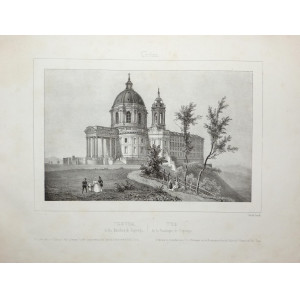 Veduta della Basilica di Superga. Torino, Jean Junck, 1852.