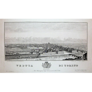 Veduta di Torino. Torino, Camillo Pastore, 1834.	