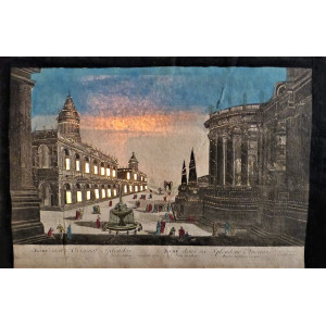 Veduta ottica - Rome dans sa Splendeur Ancienne. Parigi, Mondhare, 1750 circa.