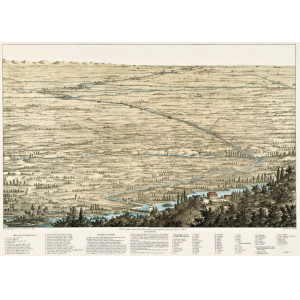 Veduta prospettica del Canale Cavour. Torino, Rolla, 1864.