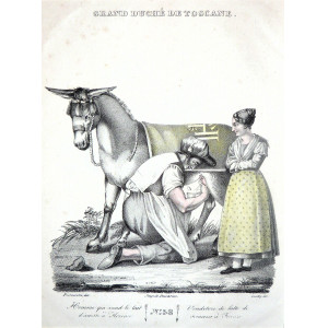 Venditore di latte di somara a Firenze. Parigi, Ducarme, 1830.