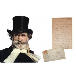 Verdi, Giuseppe. Lettera autografa firmata e datata. Genova, 1 maggio 1880.
