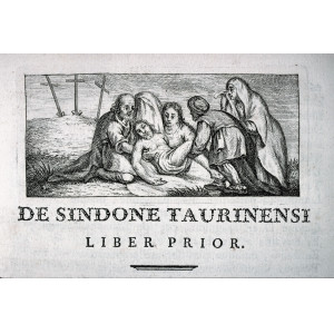 Vigo, Giovanni Bernardo. Ad Carolum Emmanuelem Sardiniae, Hierusalem, et Cypri regem, de Sindone taurinensi libri duo. Torino, ex Typographia Regia, 1768, legato con De syndone taurinensi appendix. Torino, ex Typographia Regia, 1769 ...