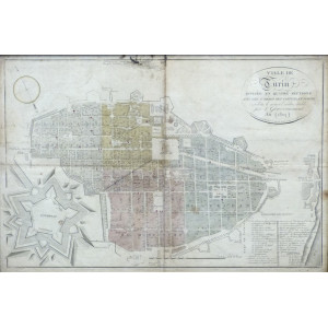 Ville de Turin divisée en quattre séction. Torino, Giacomo Pernigotti, 1807.