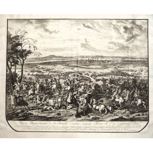 Vue et representation de la bataille donnée devant Turin le 7 de  septembre 1706. L’Aia, Johann Van Huchtenburg, 1725.